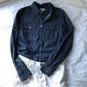 J Crew denim button down shirt